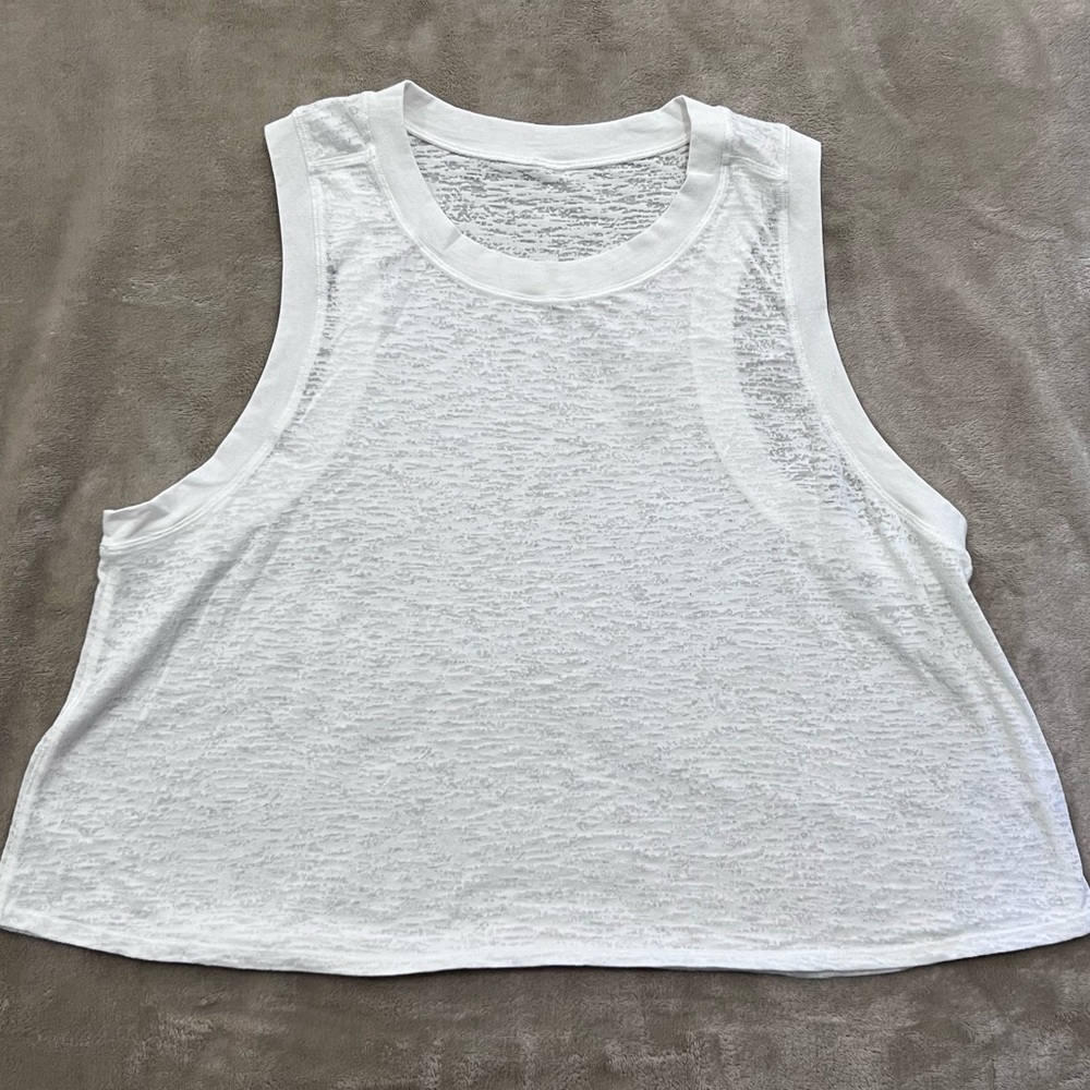 Lululemon White Crop Top Size Unknown